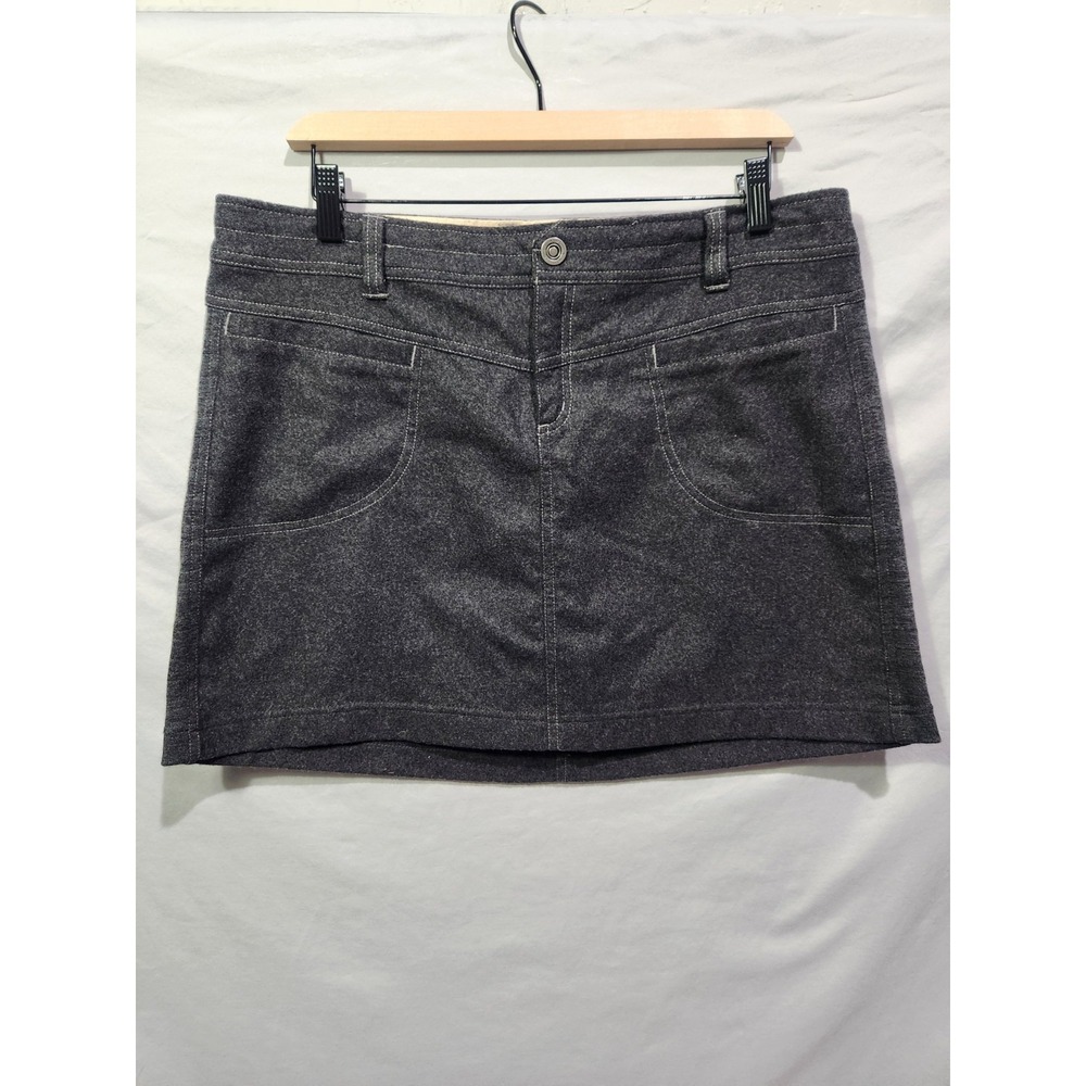 KUHL Treeline Fuze Wool Cashmere Blend Lined Gray Hiking Skirt Sz 12 Gorpcore‎
